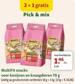 Maxi Zoo MultiFit snacks voor konijnen en knaagdieren 70 g aanbieding