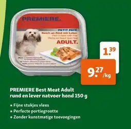Maxi Zoo Premiere best meat adult rund en lever natvoer hond 150 g aanbieding