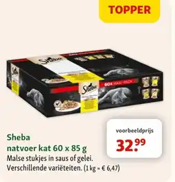 Maxi Zoo Sheba natvoer kat 60 x 85 g aanbieding