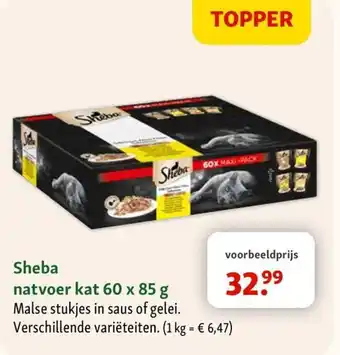 Sheba natvoer kat 60 x 85 g