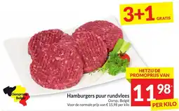 Intermarché Hamburgers puur rundvlees aanbieding