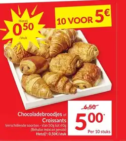 Intermarché Chocoladebroodjes of Croissants aanbieding