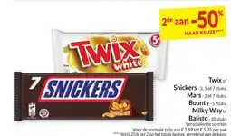Intermarché Twix Snickers Mars bounty Milky Way Balisto aanbieding