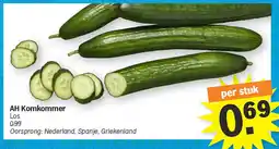 Albert Heijn Ah komkommer aanbieding
