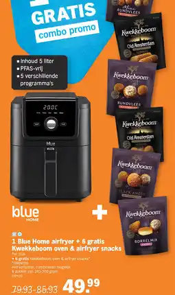 Albert Heijn Blue Home airfryer + 6 gratis Kwekkeboom oven & airfryer snacks aanbieding