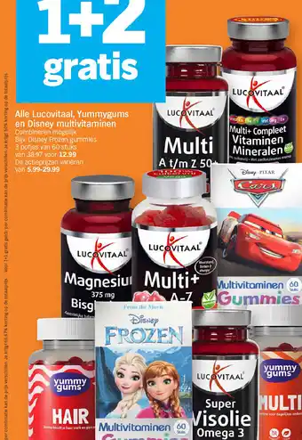 Albert Heijn Alle Lucovitaal, Yummygums en Disney multivitaminen aanbieding