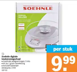 Albert Heijn Soehnle digitale keukenweegschaal aanbieding