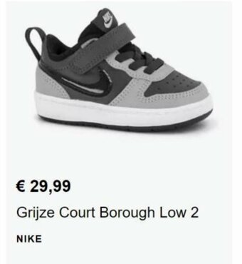 vanHaren Nike Grijze Court Borough Low 2 aanbieding
