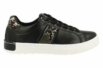 Berca Shoes Esprit Sneaker Laag Dames Kent Lace Trend Dierenprint - Zwart aanbieding