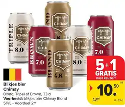 Carrefour Blikjes bier Chimay aanbieding