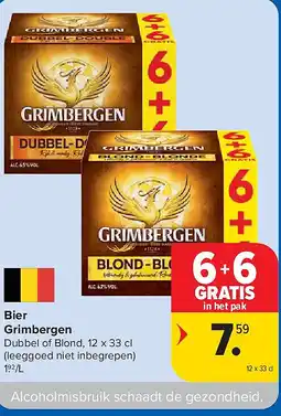 Carrefour Bier Grimbergen aanbieding