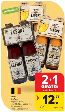 Carrefour Bier LeFort aanbieding