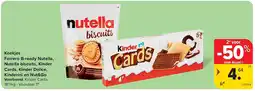 Carrefour Koekjes Ferrero B-ready Nutella, Nutella biscuits, Kinder Cards, Kinder Delice, Kinderini en Nut&Go aanbieding
