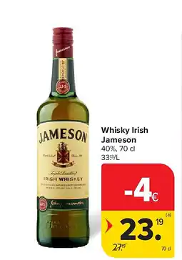 Carrefour Whisky Irish Jameson aanbieding