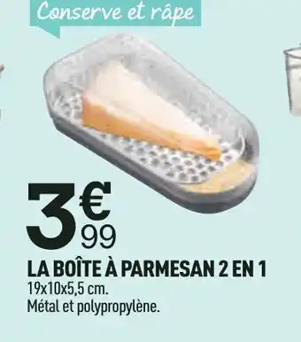 Centrakor La boite a parmesan 2 en 1 19x10x5.5 cm aanbieding