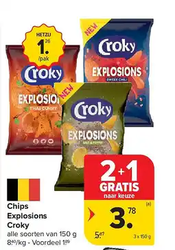 Carrefour Chips Explosions Croky aanbieding