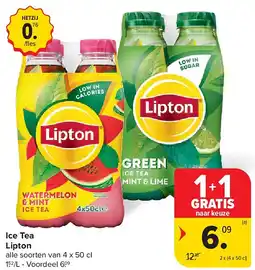 Carrefour Ice Tea Lipton aanbieding
