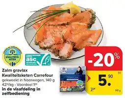 Carrefour Zalm gravlax Kwaliteitsketen Carrefour aanbieding