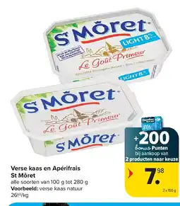 Carrefour Verse kaas en Apérifrais St Môret aanbieding