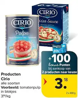 Carrefour Producten Cirio aanbieding