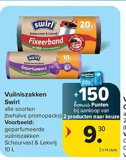 Carrefour Vuilniszakken Swirl aanbieding