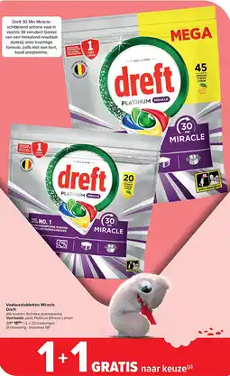 Carrefour Vaatwastabletten Miracle Dreft aanbieding