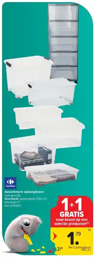 Carrefour Assortiment opbergdozen aanbieding