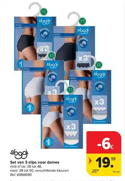 Carrefour Set van 3 slips voor dames aanbieding