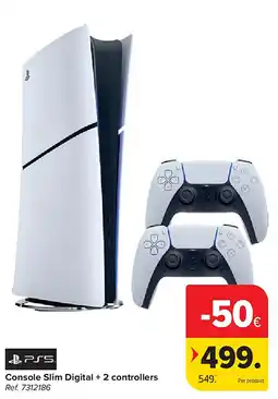 Carrefour Console Slim Digital + 2 controllers aanbieding
