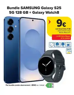 Carrefour Bundle SAMSUNG Galaxy S25 5G 128 GB + Galaxy Watch8 aanbieding