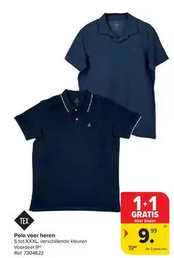 Carrefour Polo voor heren aanbieding