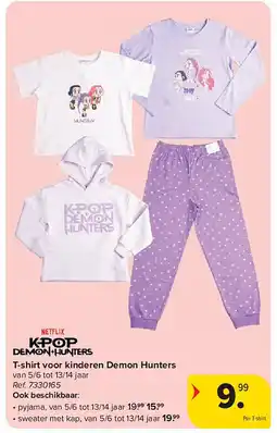 Carrefour T-shirt voor kinderen Demon Hunters aanbieding