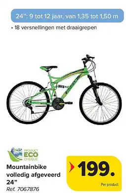 Carrefour Mountainbike volledig afgeveerd 24” aanbieding