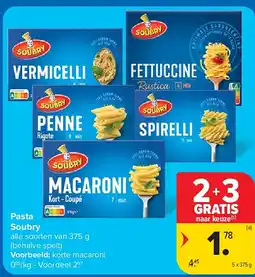 Carrefour Pasta Soubry aanbieding