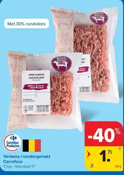 Carrefour Varkens-/rundergehakt Carrefour aanbieding