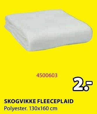 Jysk Skogvikke fleeceplaid aanbieding