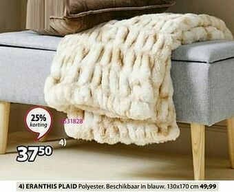 Jysk Eranthis plaid aanbieding