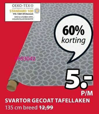 Svartor gecoat tafellaken
