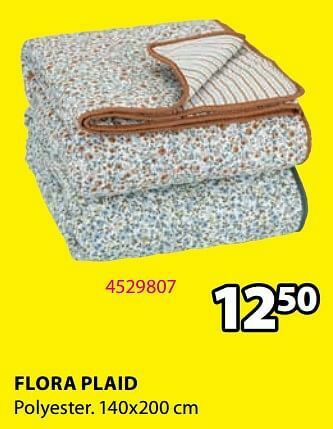 Jysk Flora plaid aanbieding