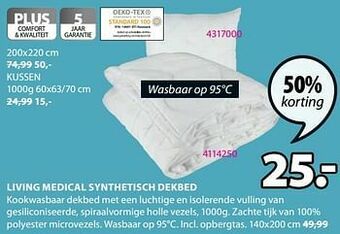 Jysk Living medical synthetisch dekbed aanbieding