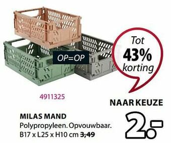 Jysk Milas mand aanbieding