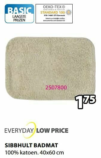 Jysk Sibbhult badmat aanbieding