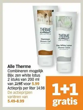 Albert Heijn Zen white lotus aanbieding