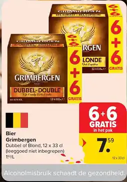 Carrefour Bier Grimbergen aanbieding