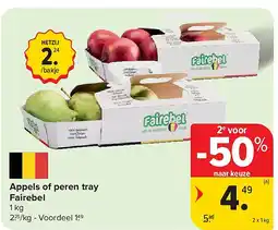 Carrefour Appels of peren tray Fairebel aanbieding