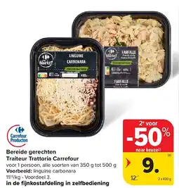 Carrefour Bereide gerechten Traiteur Trattoria Carrefour aanbieding