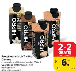 Carrefour Proteïnedrank UHT HiPro Danone aanbieding