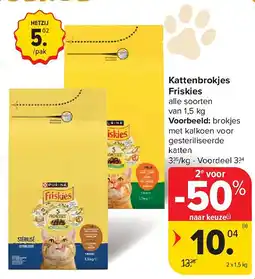 Carrefour Kattenbrokjes Friskies aanbieding