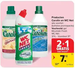 Carrefour Producten Carolin en WC Net aanbieding