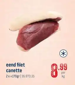 Horeca totaal Eend filet canette aanbieding